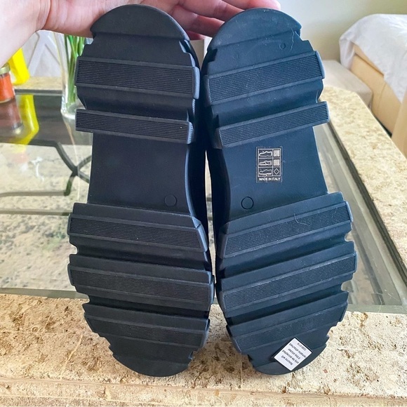 Gia Borghini Boot Gia 19 Fabric Puffer Knee-High Platform Lug Black 38 GUC - Picture 7 of 8